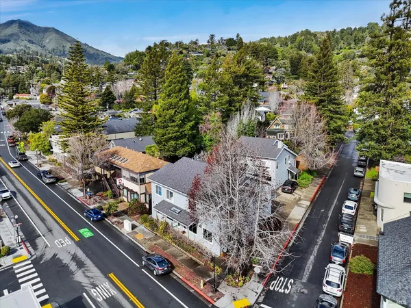 a view of a city with tall buildings