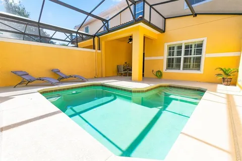 a view of an indoor swimming pool