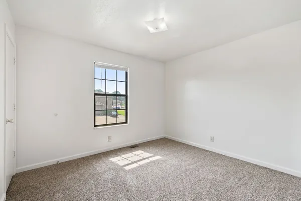 an empty room with a window