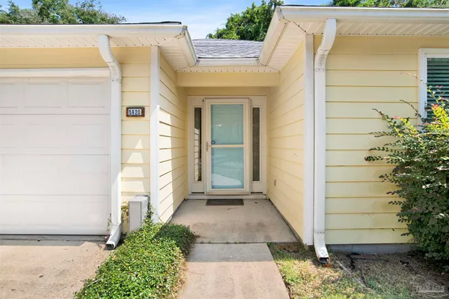 a view of front door of house