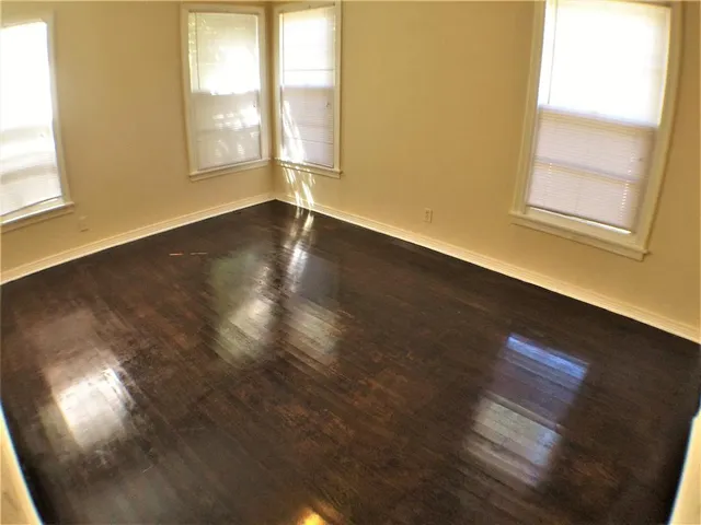 a view of a backyard of the house