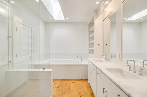 a view of an empty room with empty racks