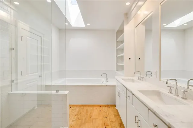 a view of an empty room with empty racks