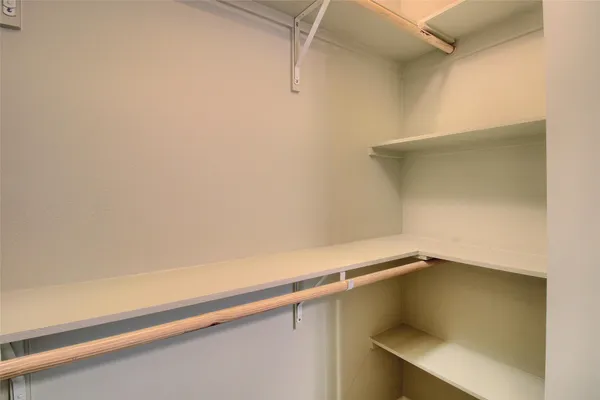 a close up view of racks on the wall