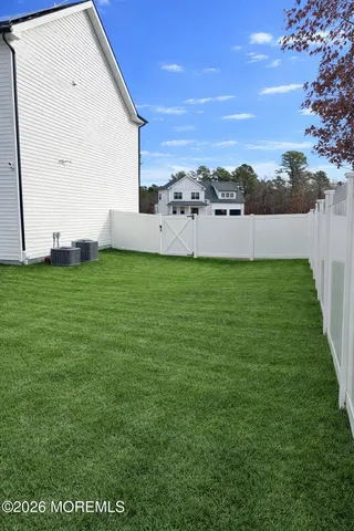 a view of a terrace with a garden