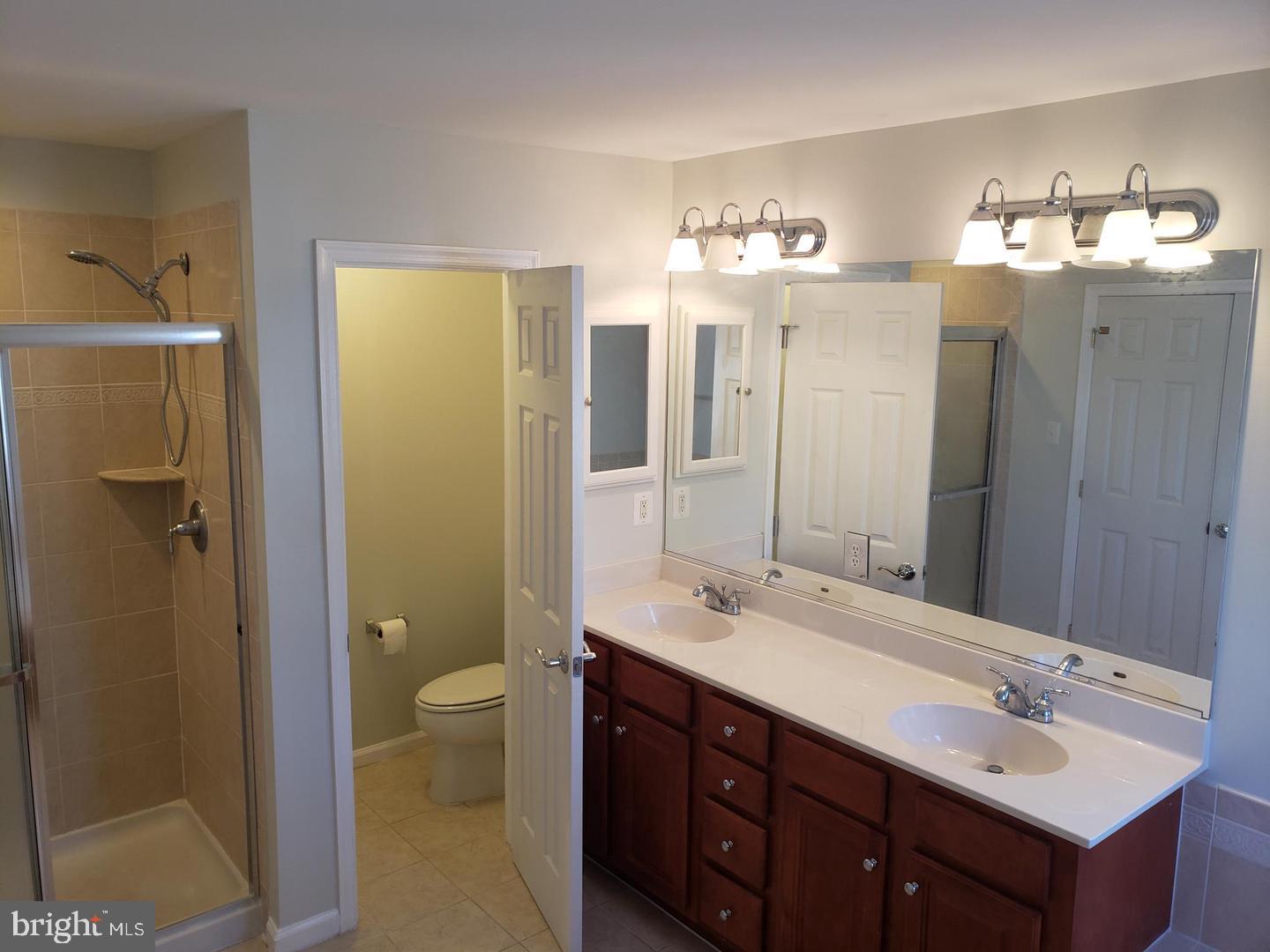43967 Peony Place California, MD 20619 - Photo 22 of 27 a bathroom with a double vanity sink mirror and toilet