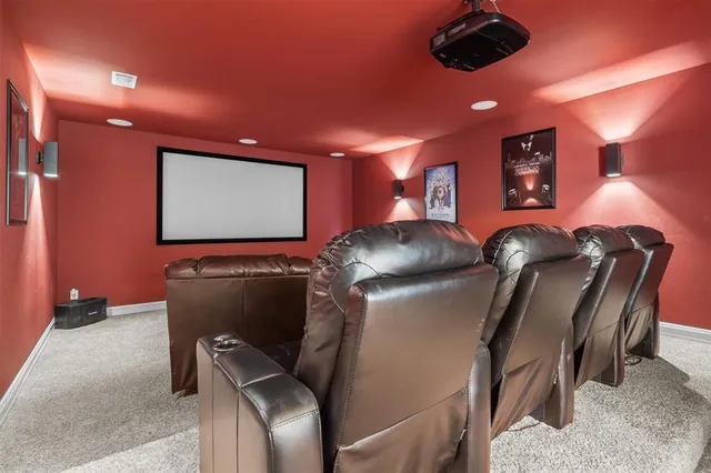 a room with furniture and screen