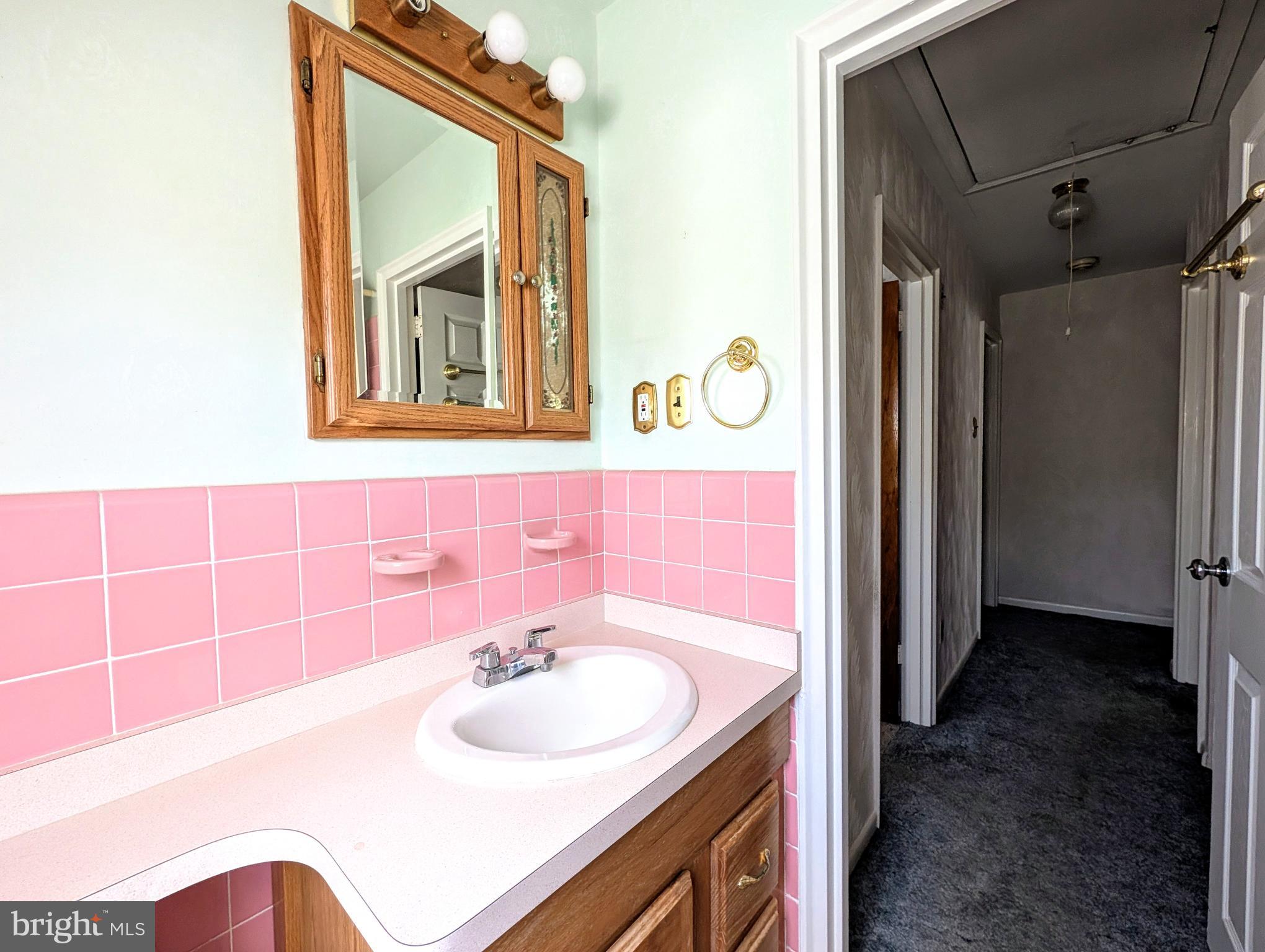 1439 Michigan Avenue Swarthmore, PA 19081 - Photo 29 of 54 a bathroom with a sink and a mirror