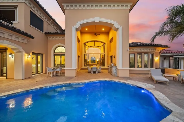 a outdoor space with furniture