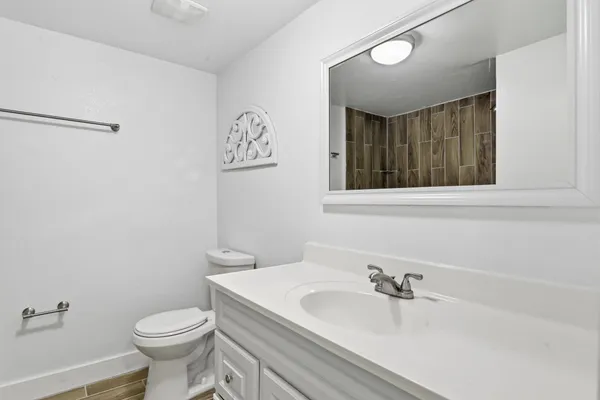 a bathroom with a sink and a toilet