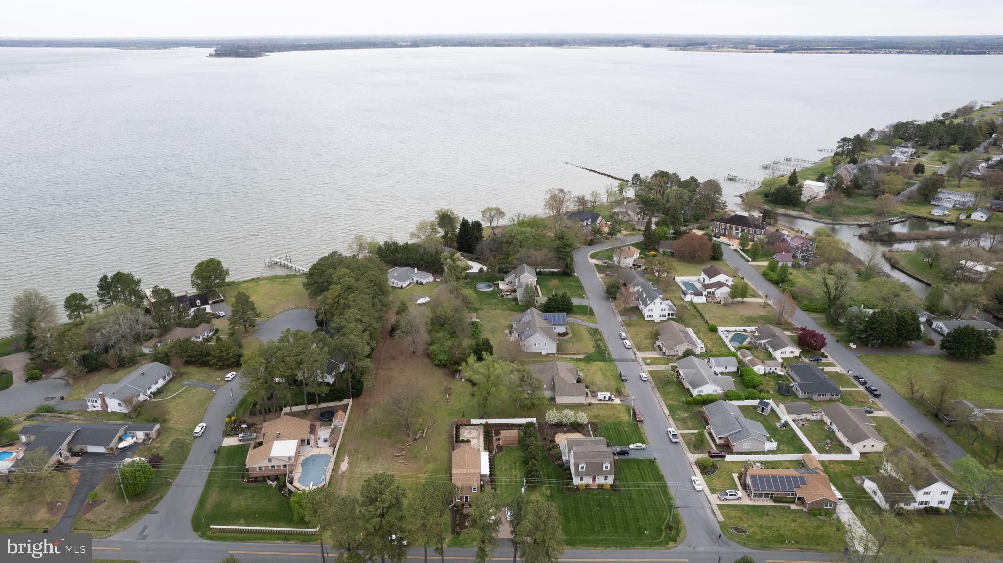 403 Sandy Hill Road Cambridge, MD 21613 - Photo 48 of 49 aerial view of the property & the Choptank River
