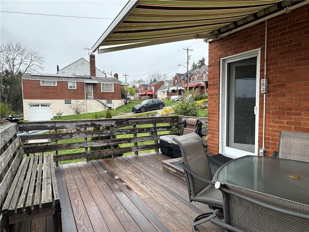 802 Dunster Street Pittsburgh, PA 15226 - Photo 7 of 22 a view of balcony with deck and outdoor seating