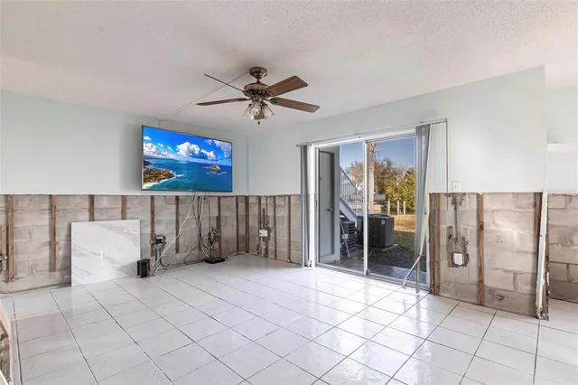 a wooden floor with lake view