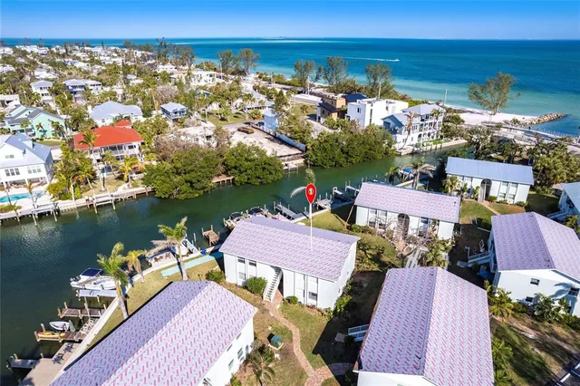 a view of a city and ocean view