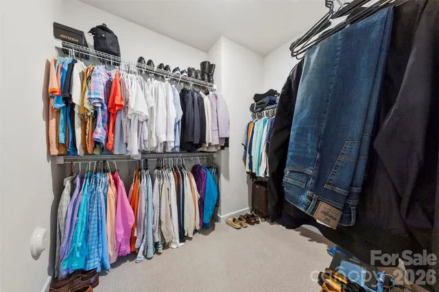 a view of a walk in closet