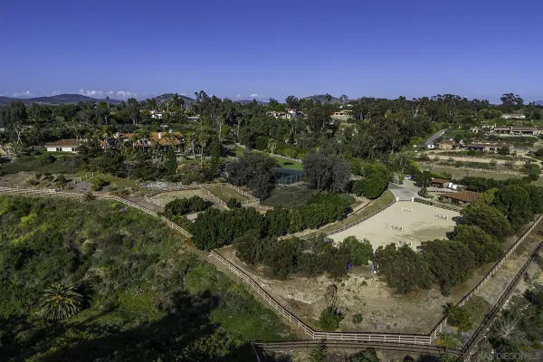 a view of a patio with table and chairs and potted plants