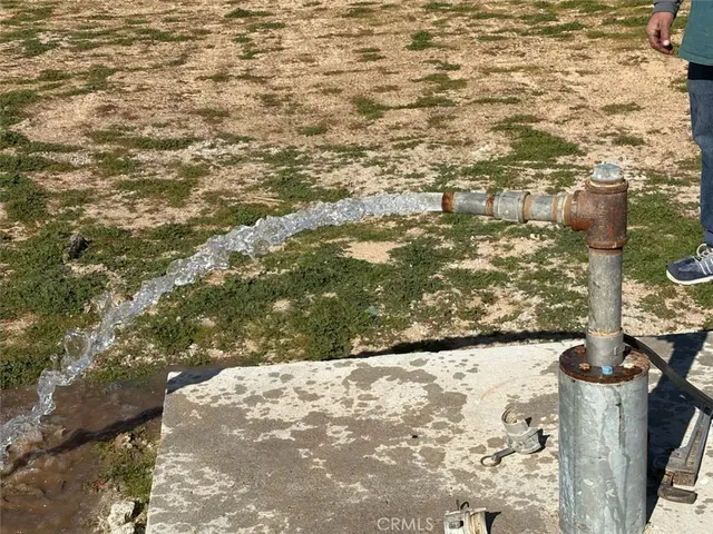 a view of a yard with wooden fence