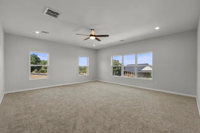 a view of a large window with an outdoor space