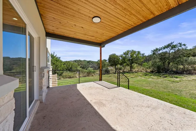 a view of a city from a balcony