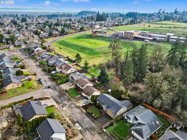 an aerial view of tennis court