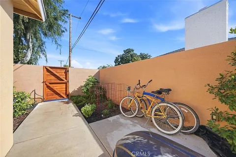 a view of a garage with a bike