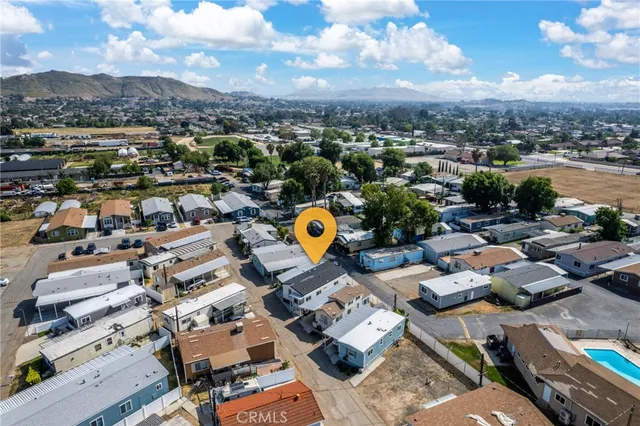 an aerial view of multiple house