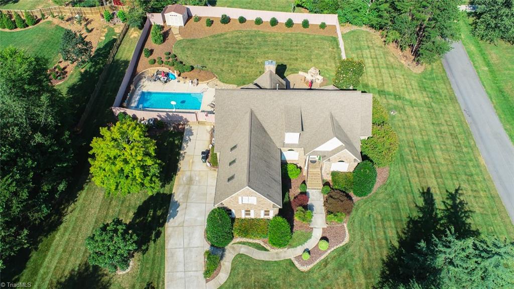 6021 Beckenham Way Oak Ridge, NC 27310 - Photo 2 of 44 Drone shot of 6021 Beckenham