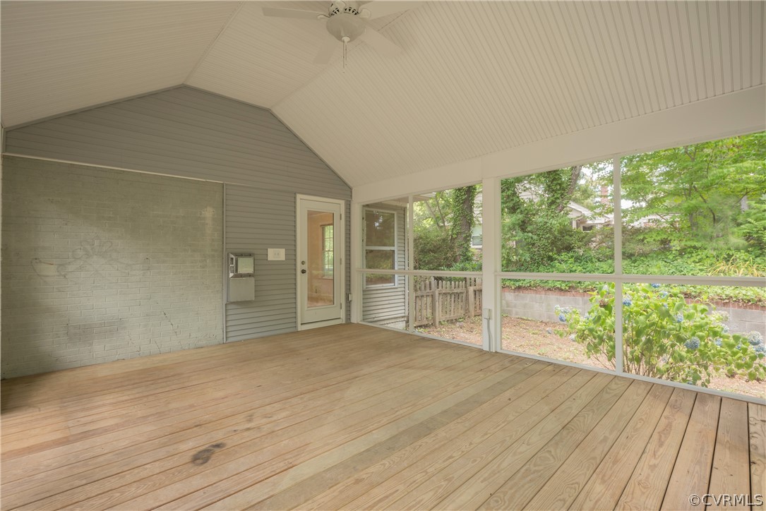 8401 Halesworth Road Richmond, VA 23235 - Photo 43 of 50 a view of empty room with wooden floor and fan
