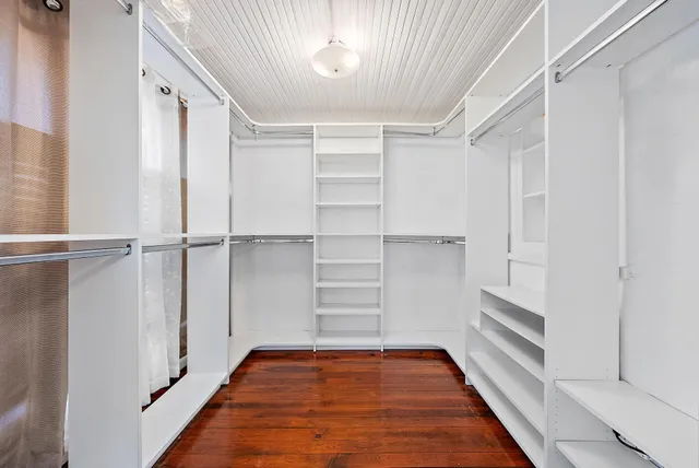 a view of a walk in closet