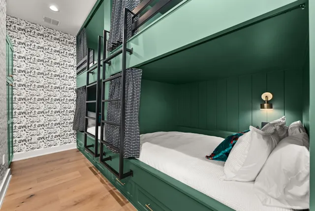 a view of a swimming pool with a lounge chair