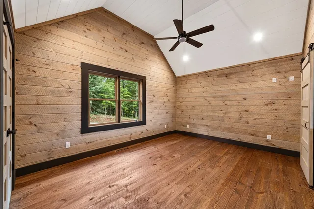 a view of a garden with a mountain