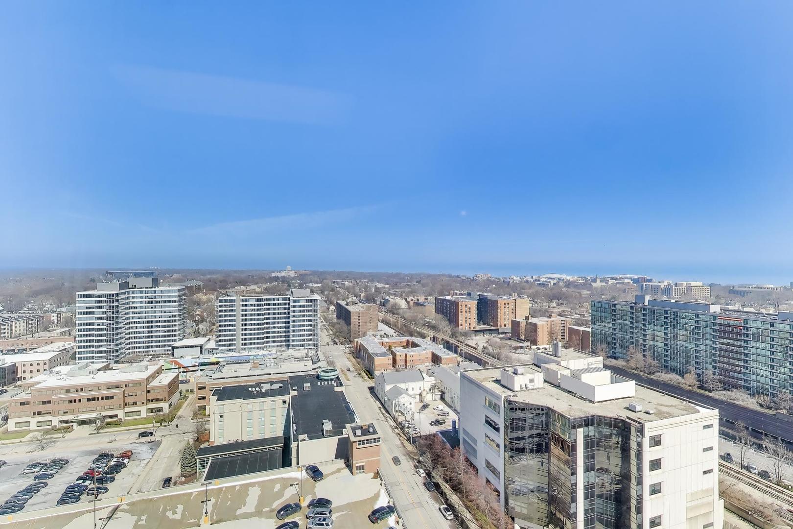 1720 Maple Avenue, Unit 2420 Evanston, IL 60201 - Photo 14 of 76 a view of city with tall buildings