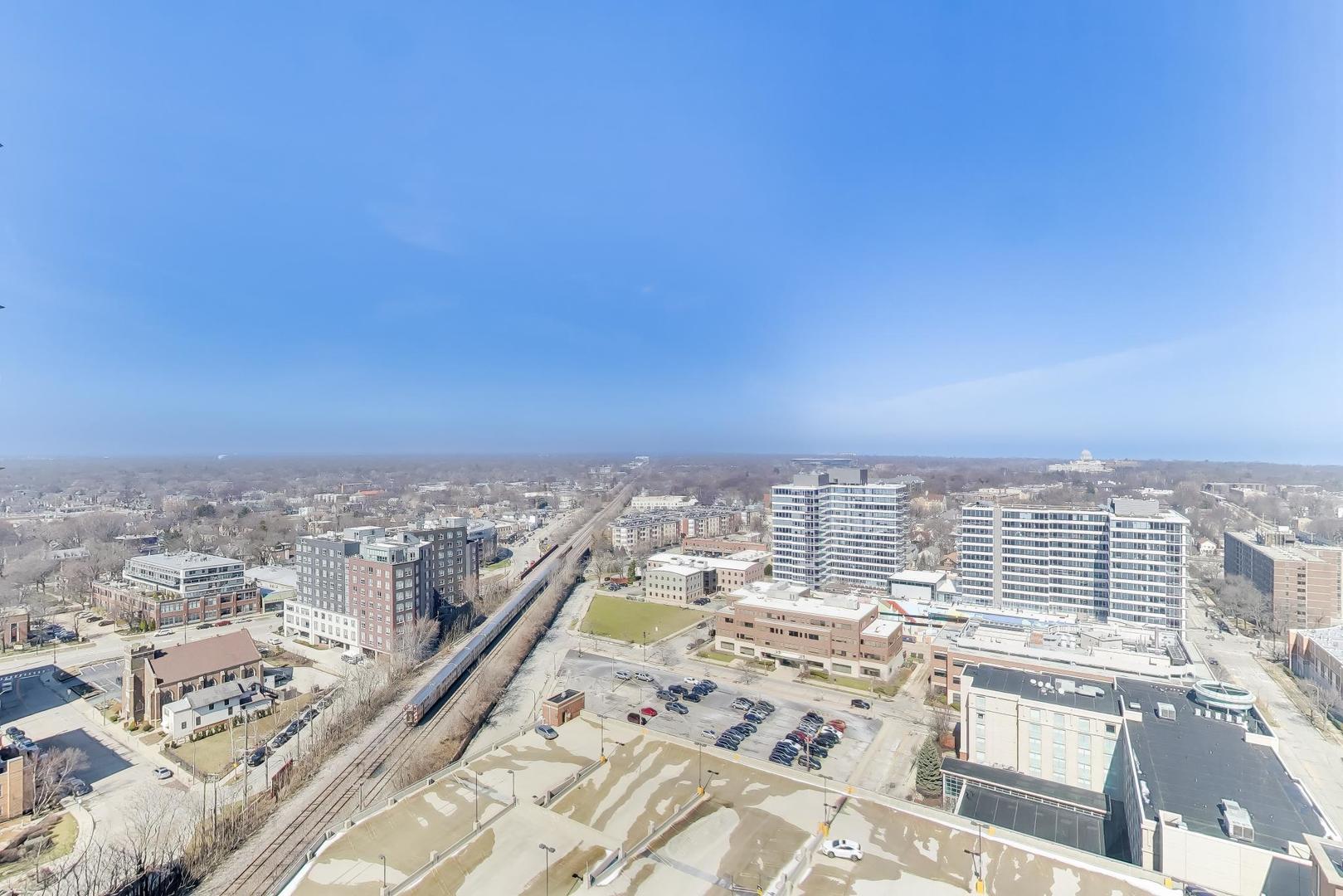 1720 Maple Avenue, Unit 2420 Evanston, IL 60201 - Photo 26 of 76 a view of a city with tall buildings