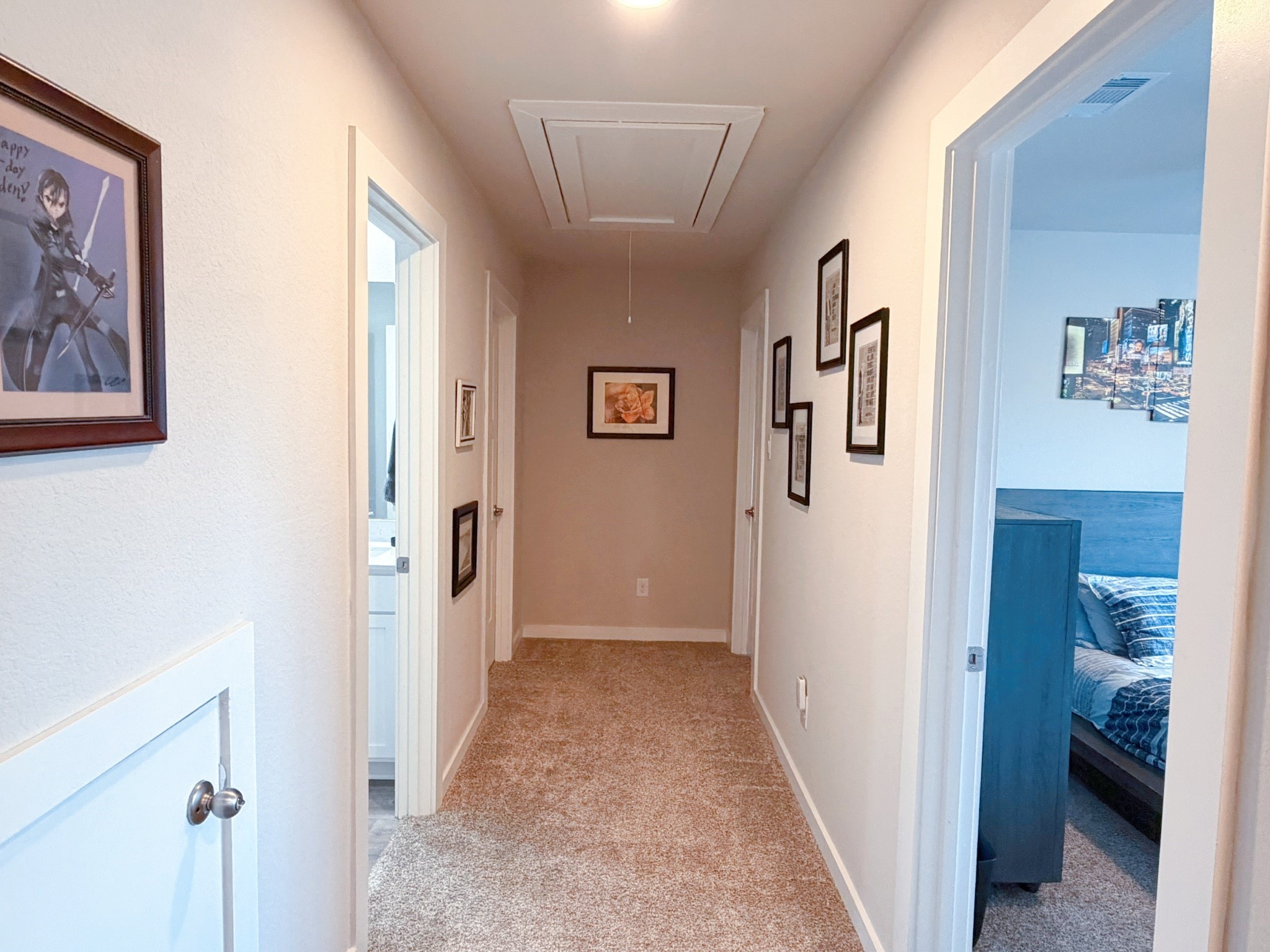 14003 Moose Creek Lane Conroe, TX 77384 - Photo 25 of 37 a view of a hallway with paintings on the wall