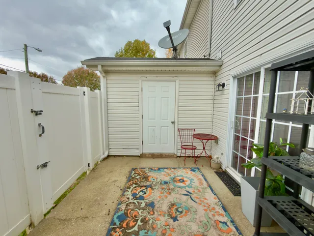 a backyard of a house