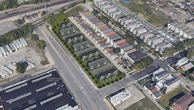 a city view from a balcony