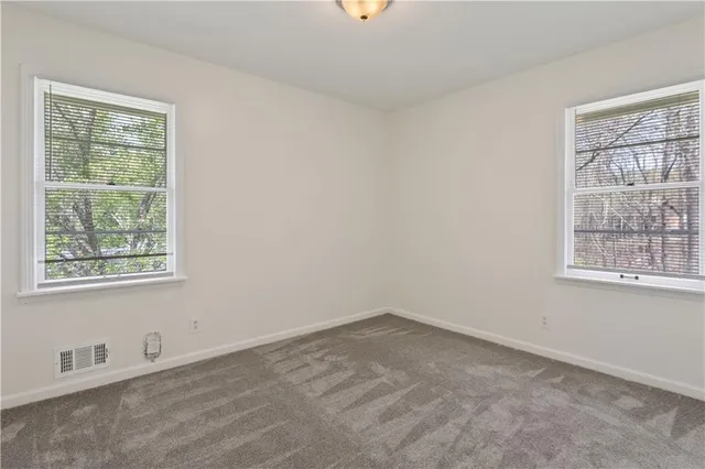 an empty room with a window