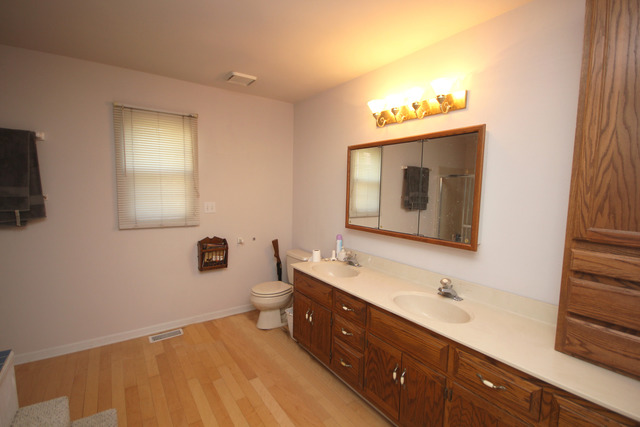 9-n301 Percy Road Maple Park, IL 60151 - Photo 15 of 25 a spacious bathroom with a double vanity sink and mirror