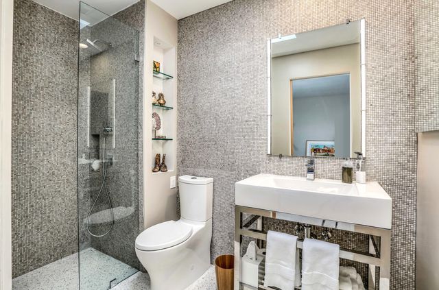 a living room filled with furniture