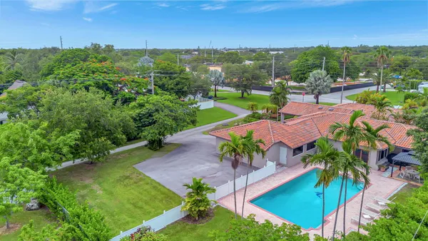 front view of a house with a garden