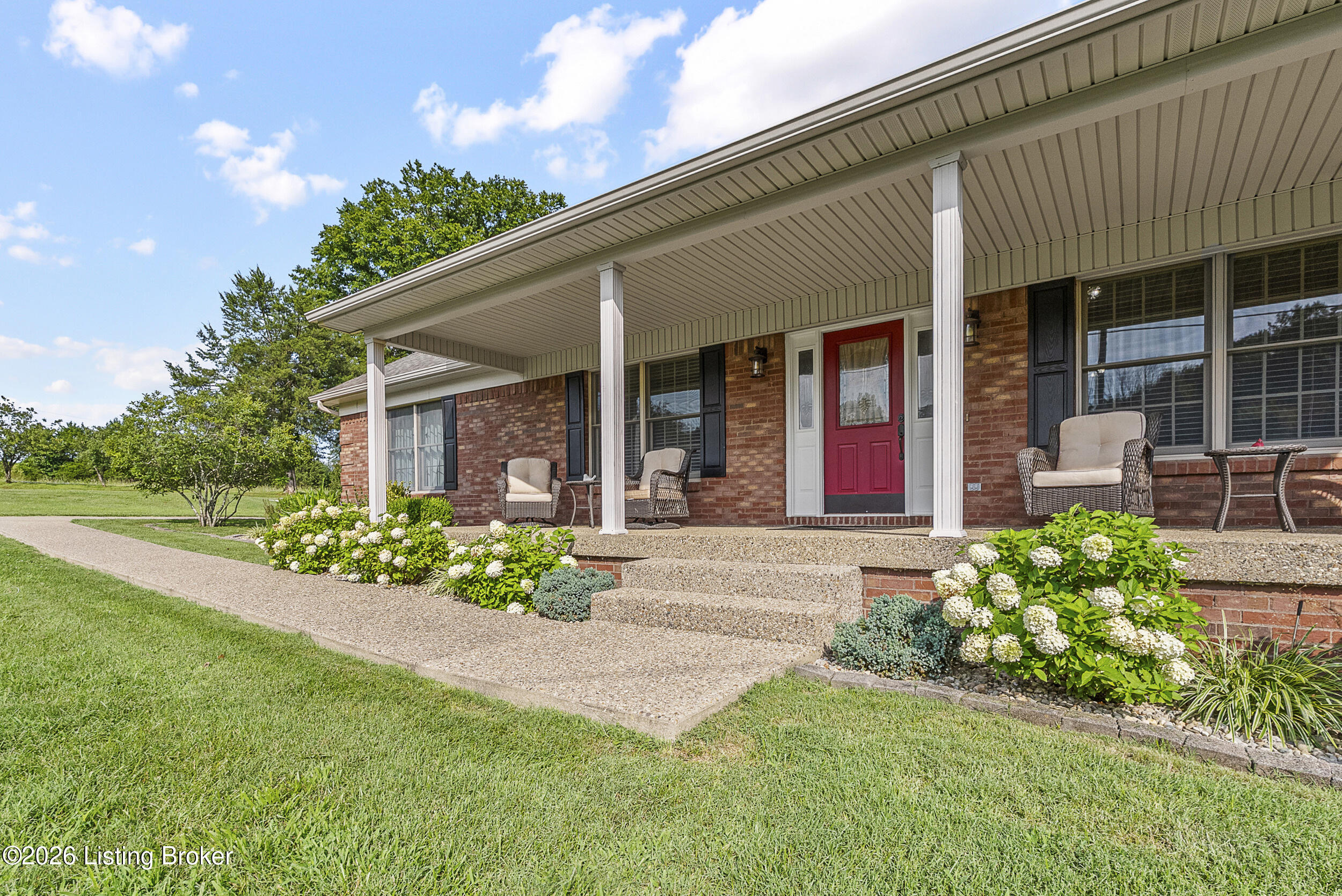 Large and inviting porch