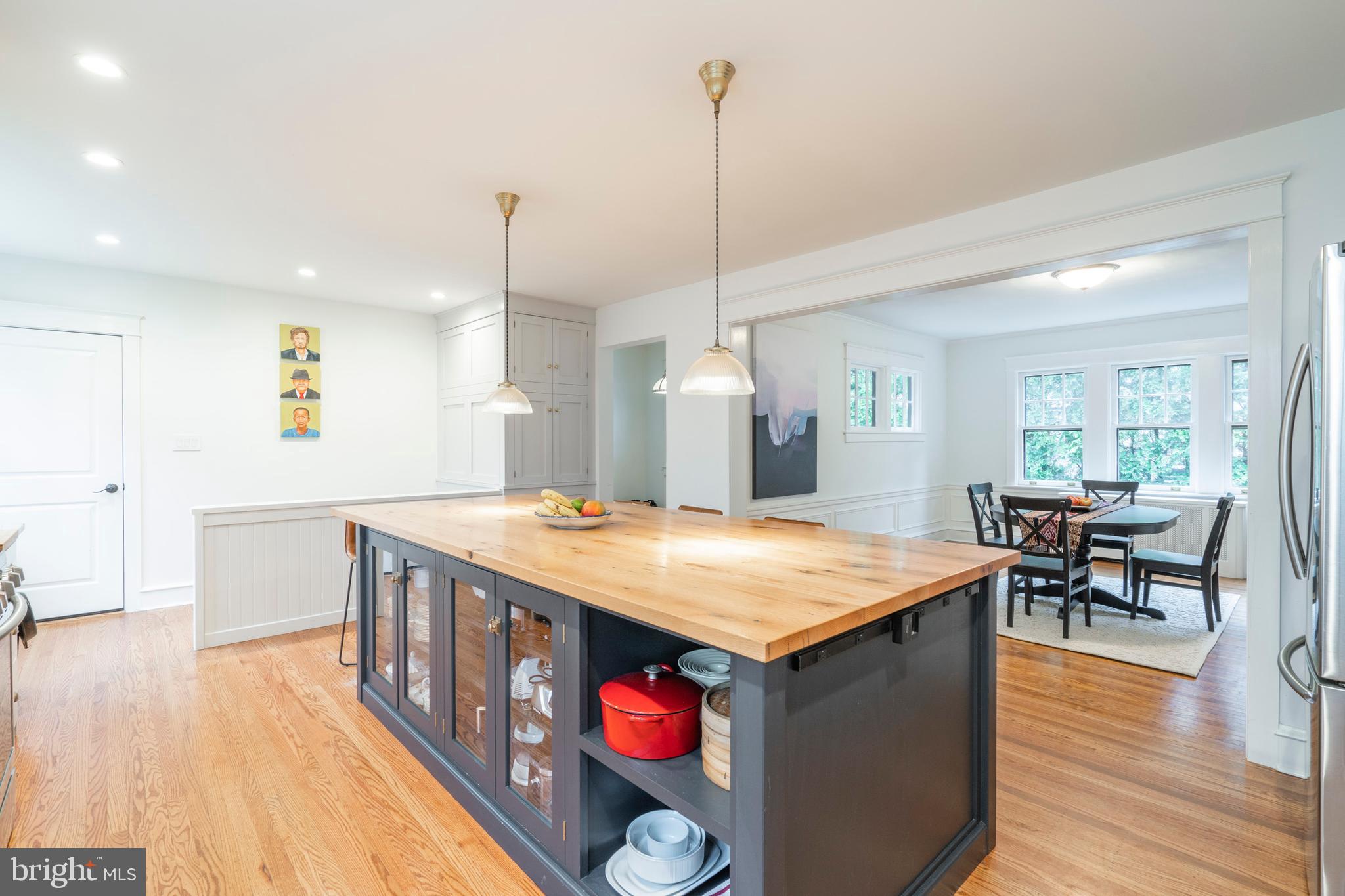 307 Hamilton Road Wynnewood, PA 19096 - Photo 15 of 48 Large Updated Kitchen with View of The Dining Room