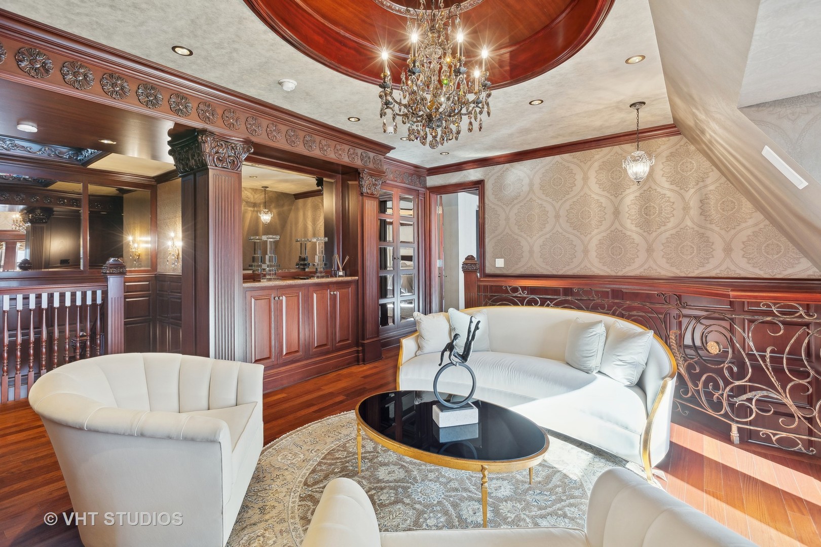 915 North Dearborn Street Chicago, IL 60610 - Photo 43 of 61 a living room with furniture and a chandelier