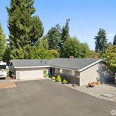a view of a back yard with a street