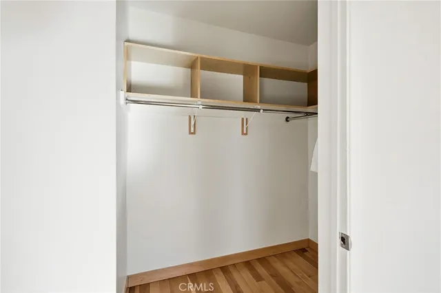 a view of a room with rack on the wall