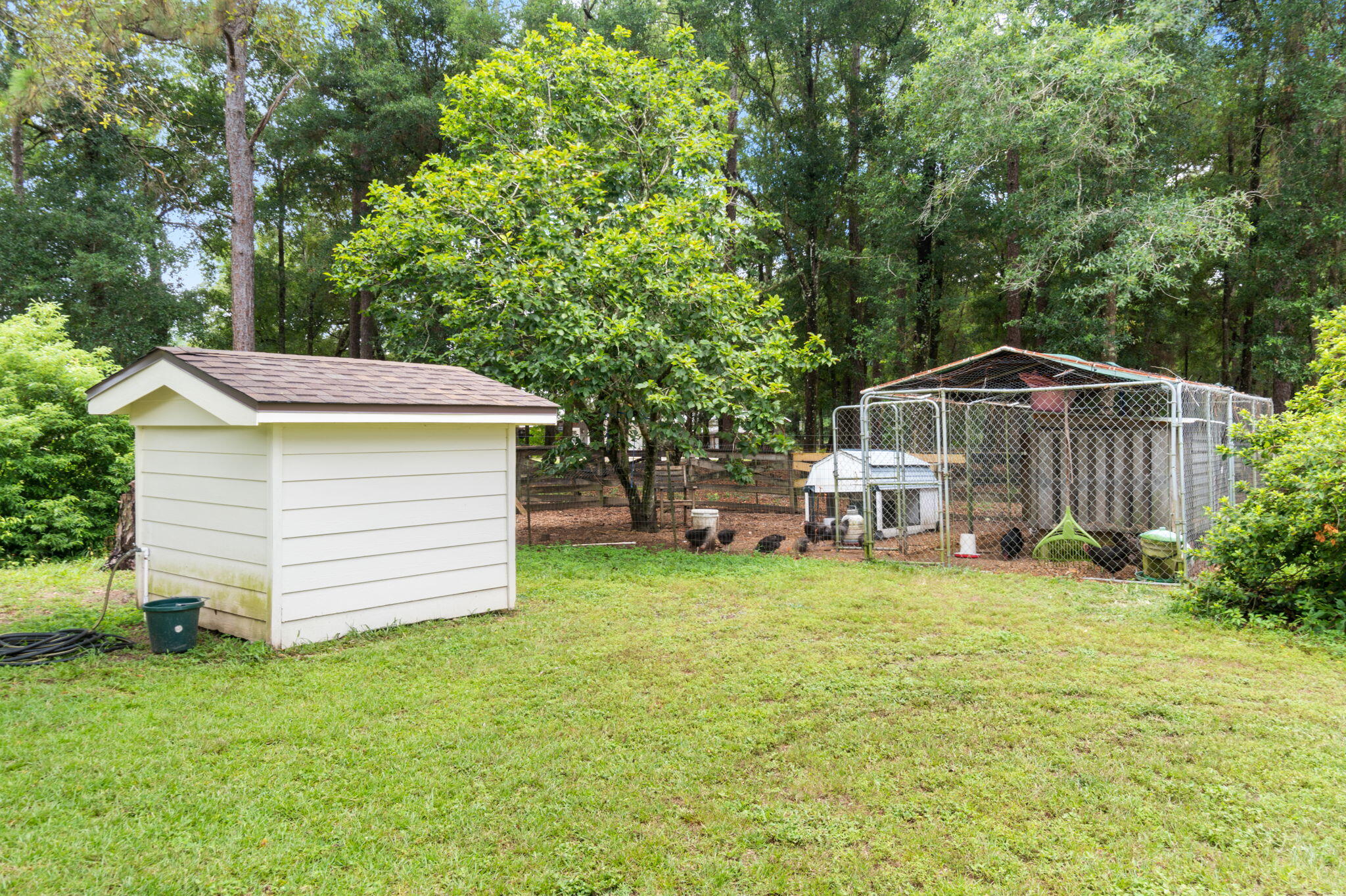 5750 Windham Road Milton, FL 32570 - Photo 57 of 77 a backyard of a house with yard and trampoline