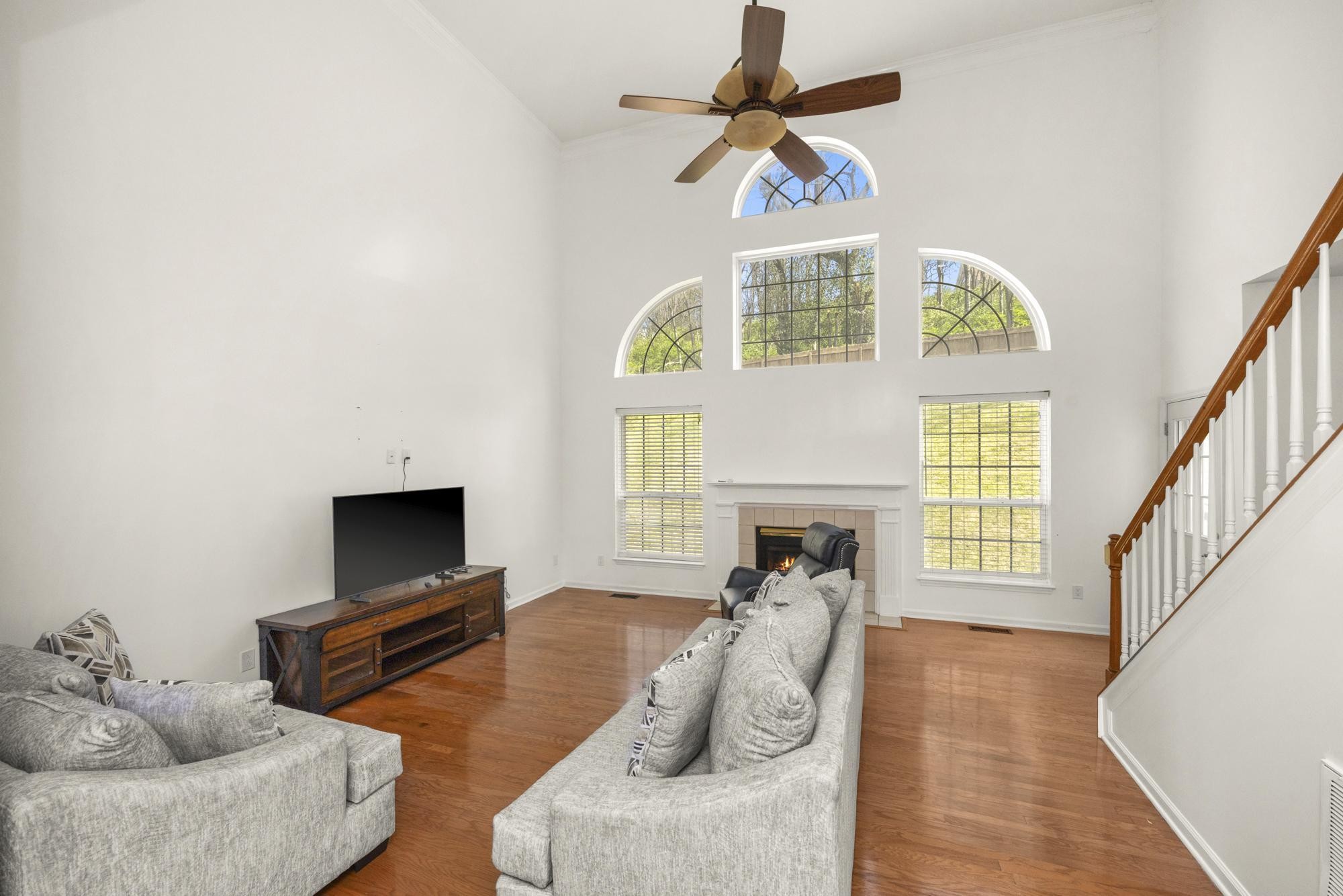 513 Cold Stream Place Nashville, TN 37221 - Photo 10 of 40 a living room with furniture a fireplace and a flat screen tv