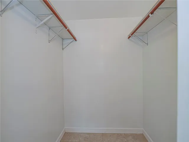 a view of small space with racks on the wall