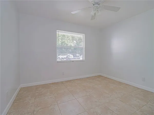 an empty room with a window