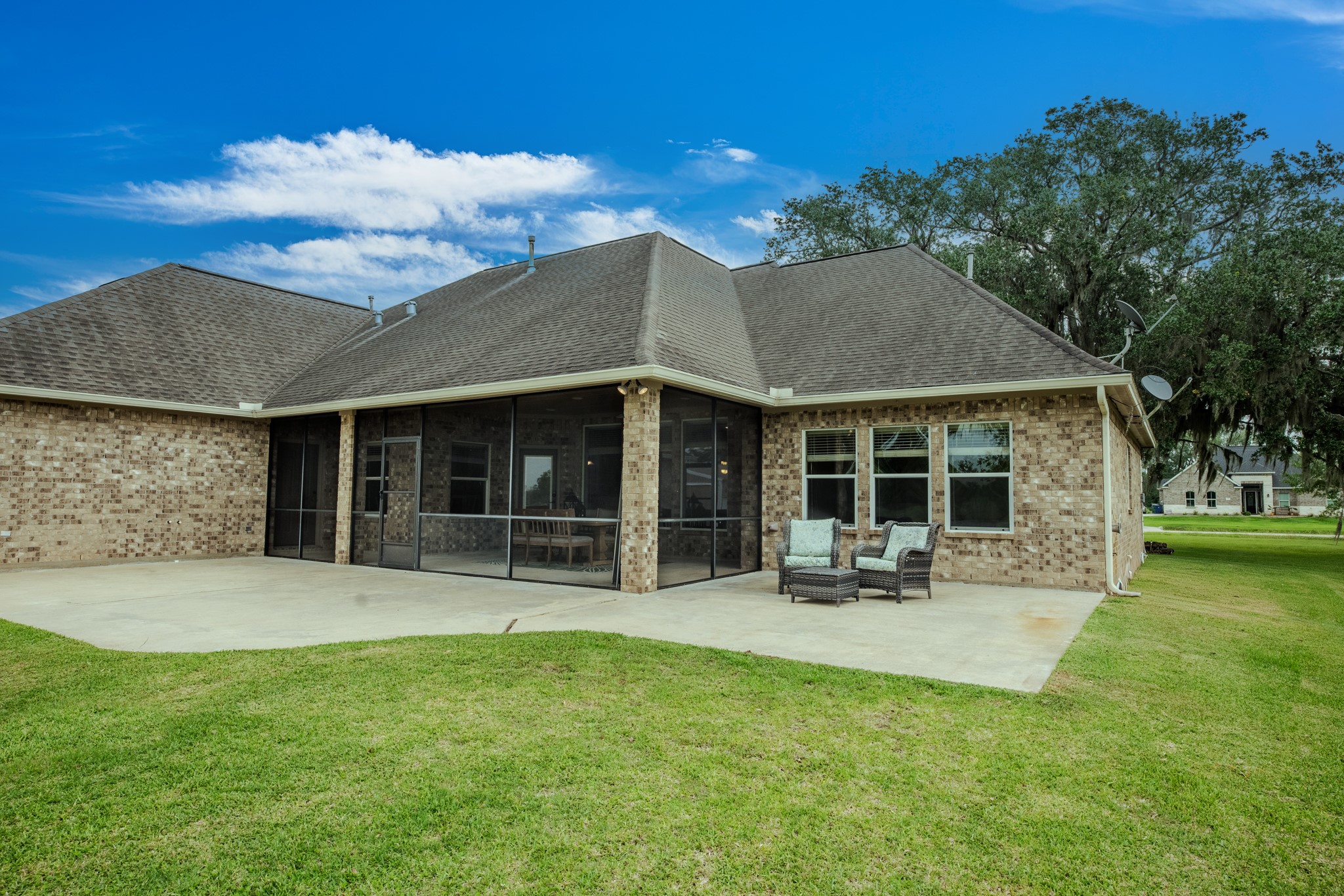 544 Wagon Wheel Trail Angleton, TX 77515 - Photo 28 of 45 Outdoor patio pre-plumbed and wired for your future outdoor kitchen